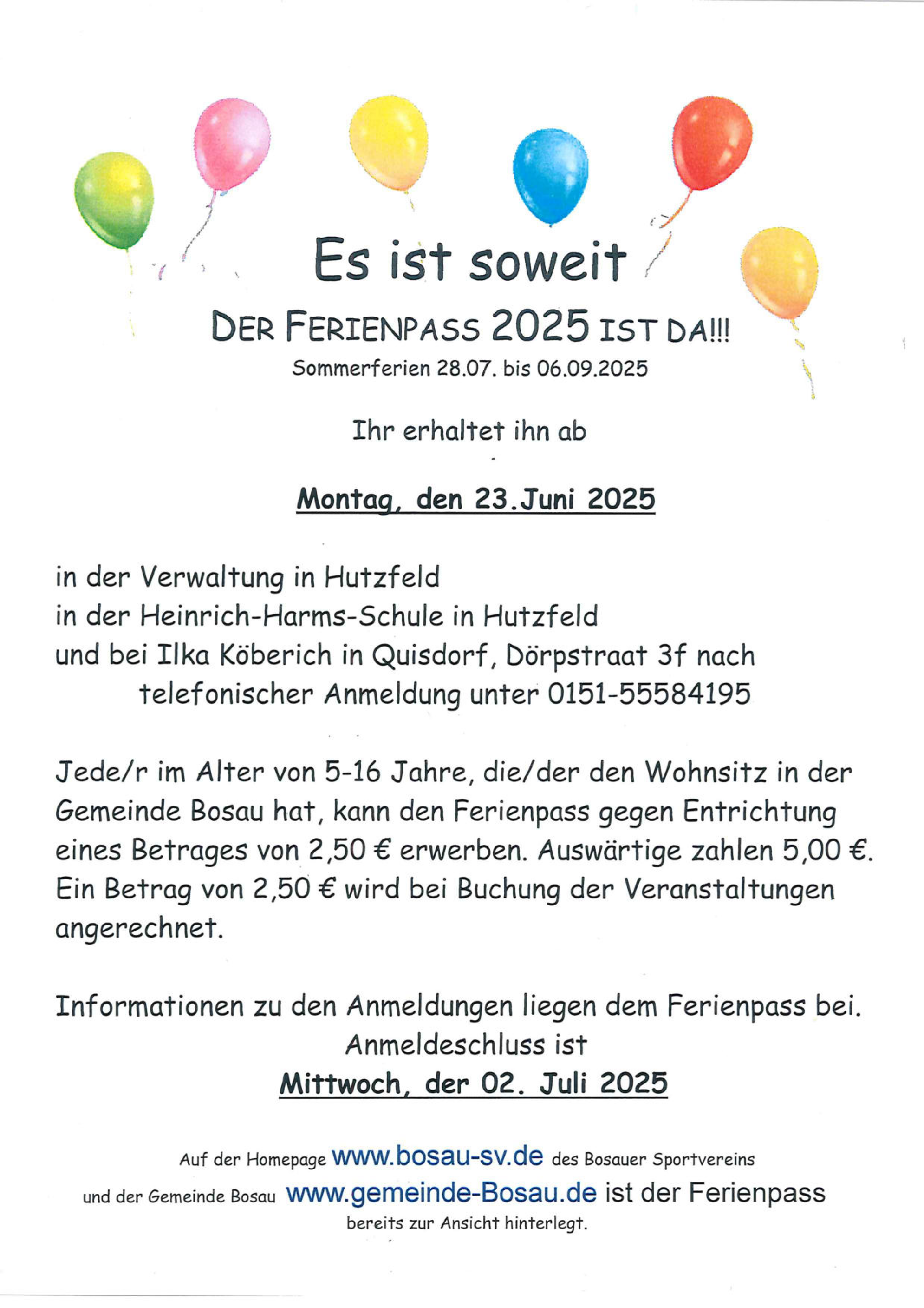 20250607 Ferienpass 2025 Plakat